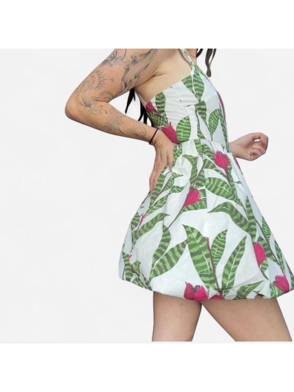 Women's Multi and White Dress